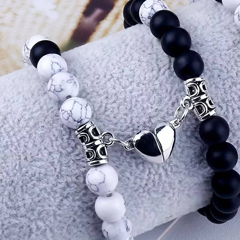Magnetic Heart-Shaped Bracelet for Couples