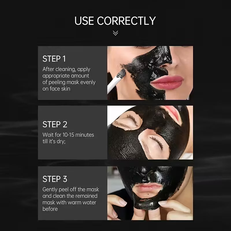 Black mask with activated charcoal