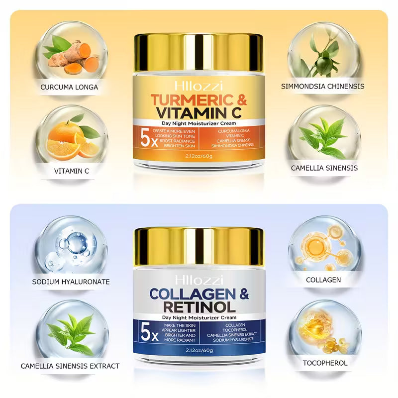 Face cream with hyaluronic acid and collagen