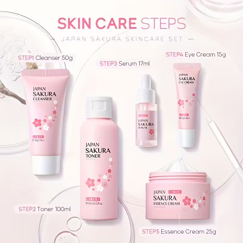 5pcs Sakura Hydrating Skincare Set