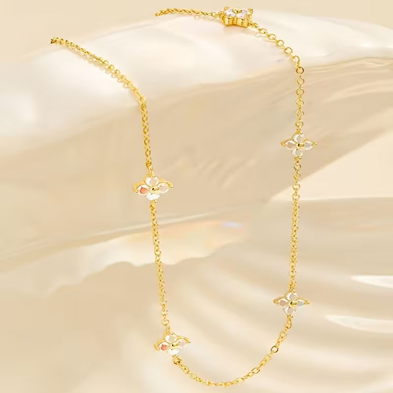 Elegant gold-tone stainless steel with star pendant